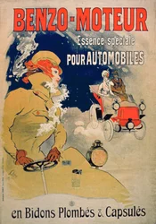Werbeplakat für „Benzo-Moteur“-Motoröl speziell für Automobile, 1901